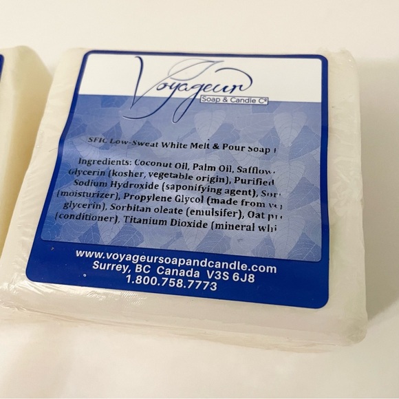 Voyageur SFIC Low Sweat and Goat's Milk Melt & Pour Soap Bases x2 - Picture 4 of 11